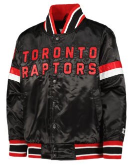 Toronto Raptors Home Game Black Satin Jacket