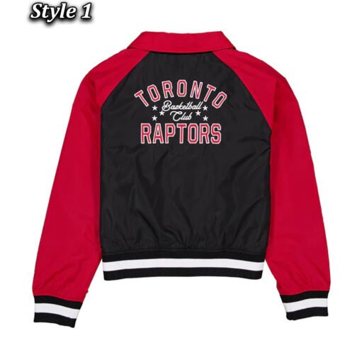Toronto Raptors Red and Black Throwback Jacket - Image 3