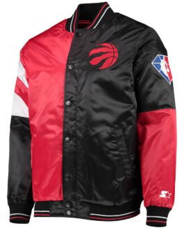 Black/Red Toronto Raptors NBA 75th Anniversary Jacket
