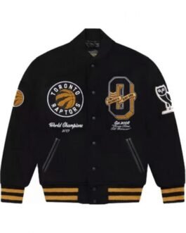 OVO Toronto Raptors Varsity Black Wool Jacket