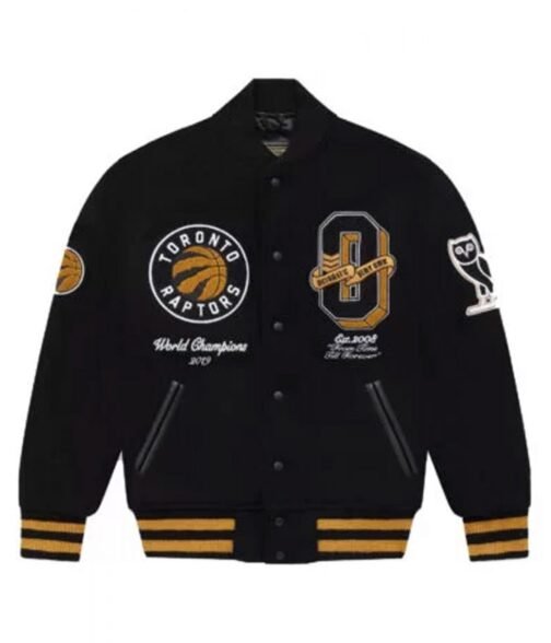 OVO Toronto Raptors Varsity Black Wool Jacket