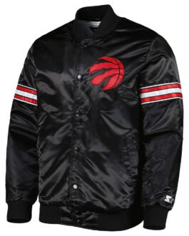 Pick & Roll Toronto Raptors Black Satin Jacket