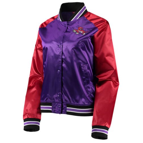 Toronto Raptors Purple and Red Satin Jacket