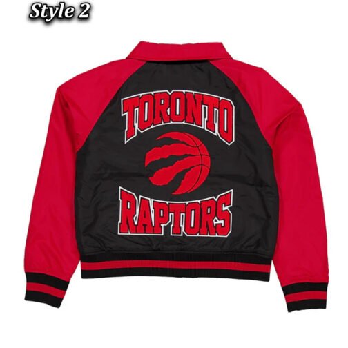 Toronto Raptors Red and Black Throwback Jacket - Image 4
