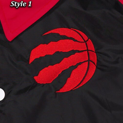 Toronto Raptors Red and Black Throwback Jacket - Image 5