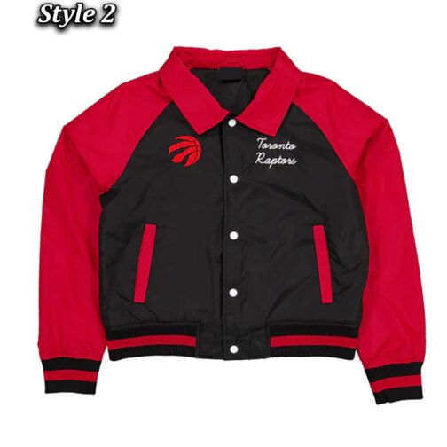Toronto Raptors Red and Black Throwback Jacket - Image 2