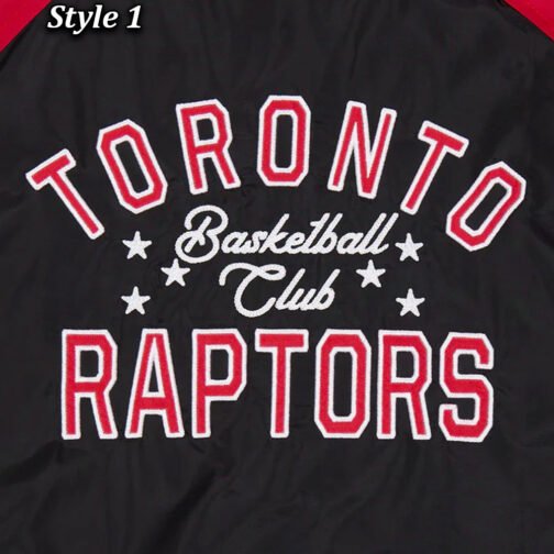 Toronto Raptors Red and Black Throwback Jacket - Image 6