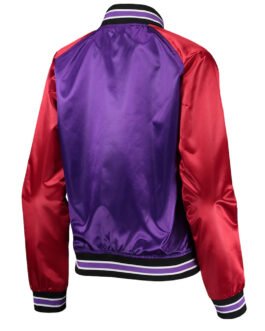 Toronto Raptors Purple and Red Satin Jacket
