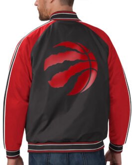 Toronto Raptors Red and Black Striped Jacket