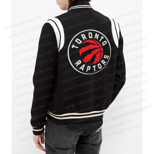 Toronto Raptors Black Teddy Wool Jacket - Image 3
