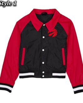 Toronto Raptors Red and Black Throwback Jacket