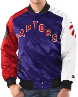 Tricolor Remix Toronto Raptors Satin Jacket