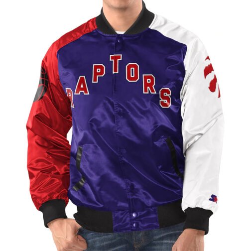 Tricolor Remix Toronto Raptors Satin Jacket