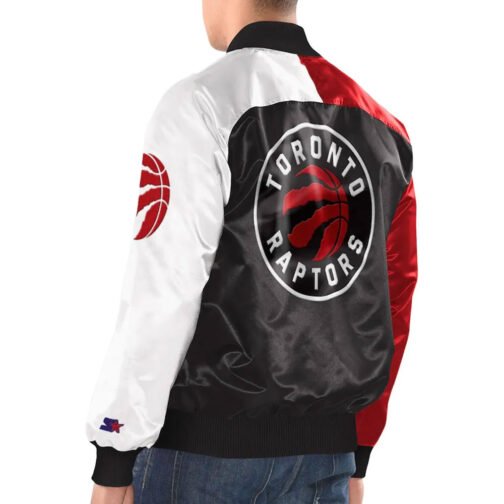 Toronto Raptors Purple/Red/White Tricolor Satin Jacket - Image 5