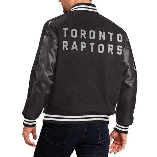 Toronto Raptors Varsity Black Wool/Leather Jacket - Image 2
