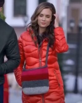 The Christmas Promise Torrey Devitto Puffer Red Coat