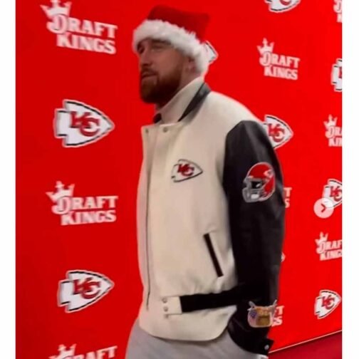 Kansas City Chiefs Travis Kelce Varsity Jacket - Image 11