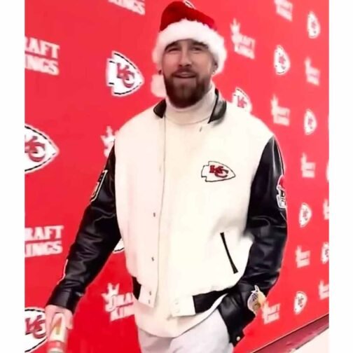 Kansas City Chiefs Travis Kelce Varsity Jacket - Image 12