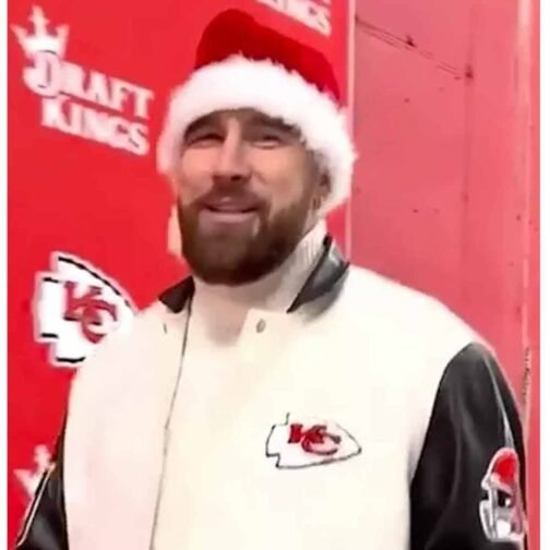Kansas City Chiefs Travis Kelce Varsity Jacket - Image 6