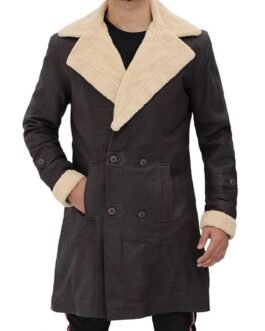 SuperFly Trevor Jackson Shearling Leather Coat