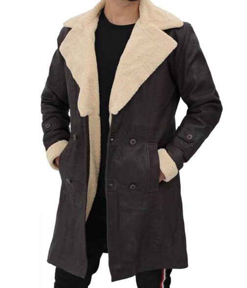 SuperFly Trevor Jackson Shearling Leather Coat - Image 4