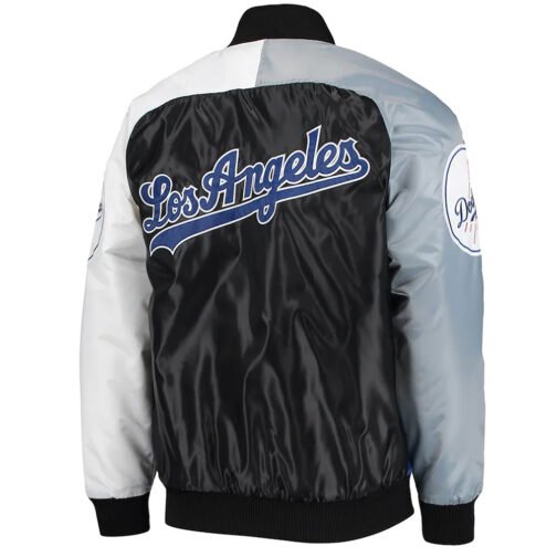Royal/Gray Tri-LA Dodgers Color Satin Jacket - Image 2