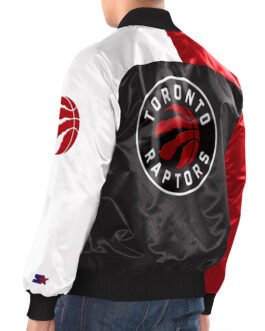 Tricolor Remix Toronto Raptors Satin Jacket