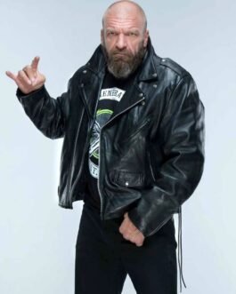 WWE Triple H Biker Leather Jacket