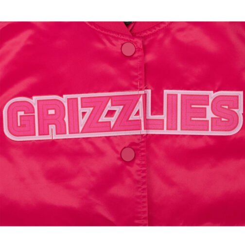 Memphis Grizzlies Triple Pink Satin Jacket - Image 7