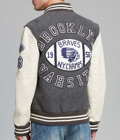 Braves NY Champs 1956 Brooklyn Letterman Jacket - Image 9