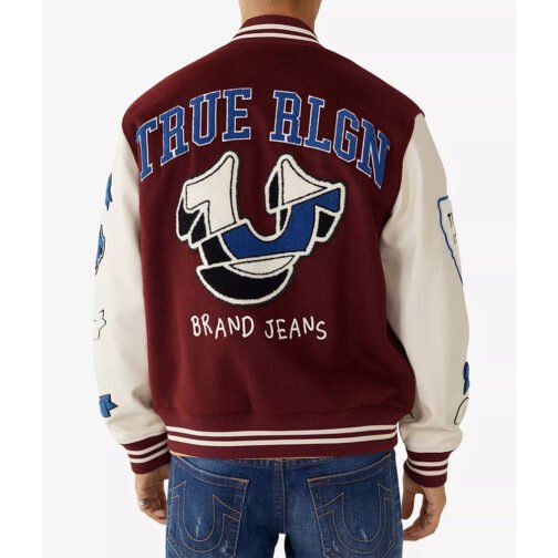 True Religion Spliced Varsity Jacket - Image 4
