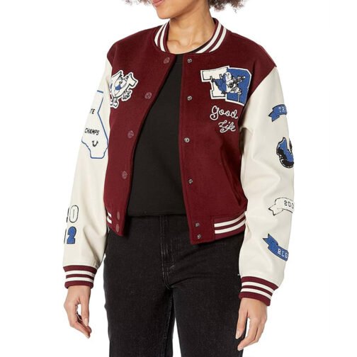 True Religion Spliced Varsity Jacket - Image 5