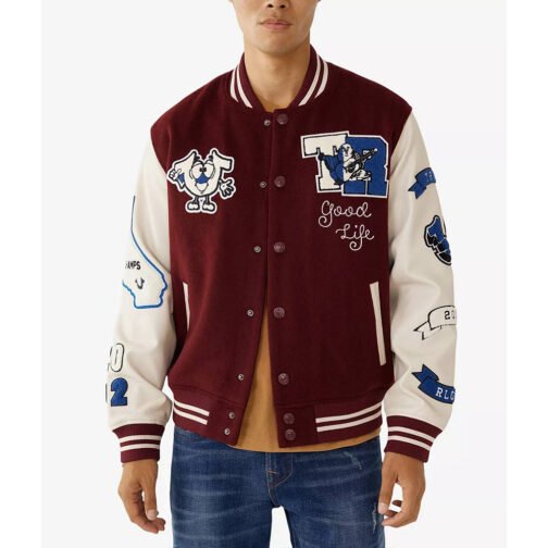 True Religion Spliced Varsity Jacket - Image 2