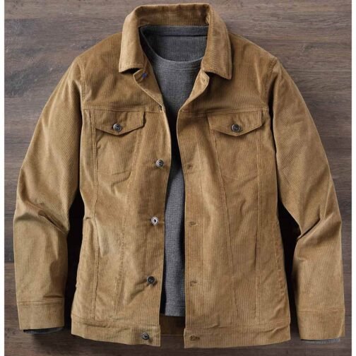 Max Casella Tulsa King Brown Corduroy Jacket - Image 3
