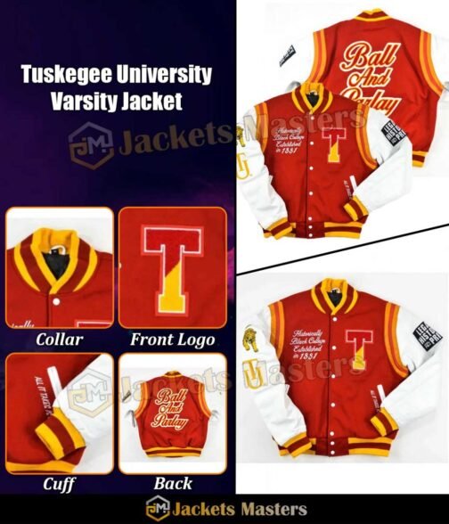 Tuskegee University Ball and Parlay Varsity Jacket - Image 3
