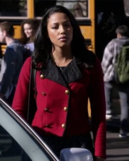 Twisted Kylie Bunbury Red Peacoat