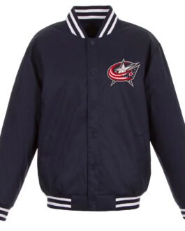 Columbus Blue Jackets Poly Twill Navy Jacket