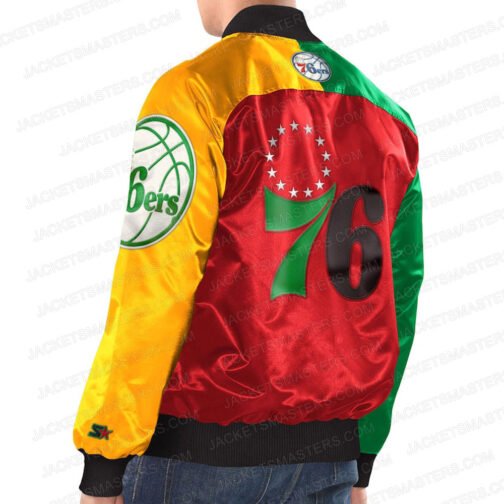 Ty Mopkins Philadelphia 76ers Satin Jacket - Image 5