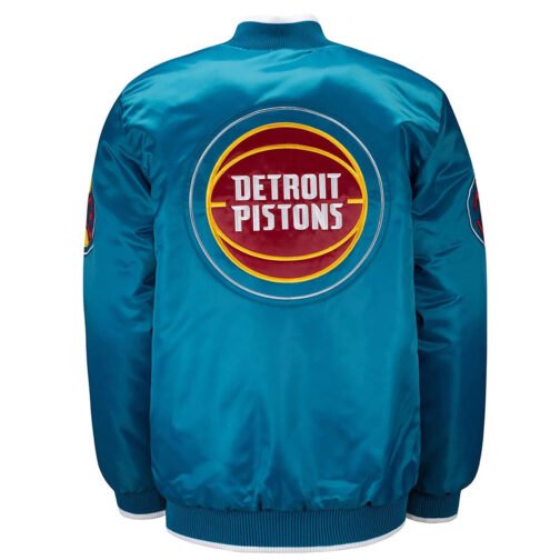 Pistons Ty Mopkins Teal Satin Jacket - Image 2