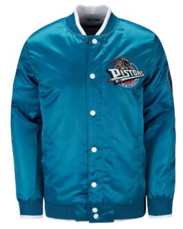 Pistons Ty Mopkins Teal Satin Jacket