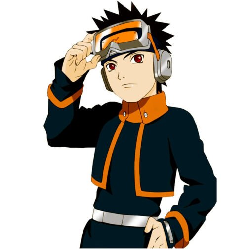Uchiha Obito Naruto Cropped Black Jacket - Image 2