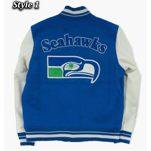Seattle Seahawks Ultimate Throwback Varsity Jacket - Image 3