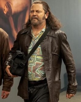Pam & Tommy Nick Offerman Brown Coat