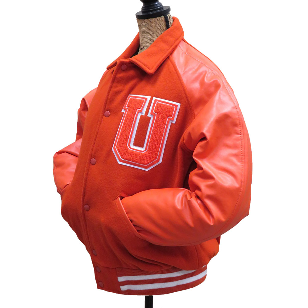 United South High School Orange Varsity Jacket - Image 3