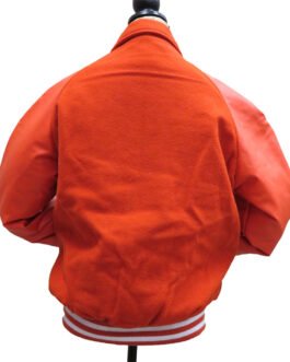 United South High School Orange Varsity Jacket