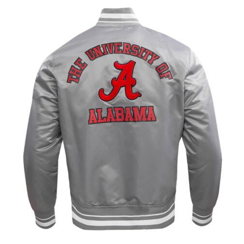 University of Alabama Classic Rib Satin Jacket - Image 2