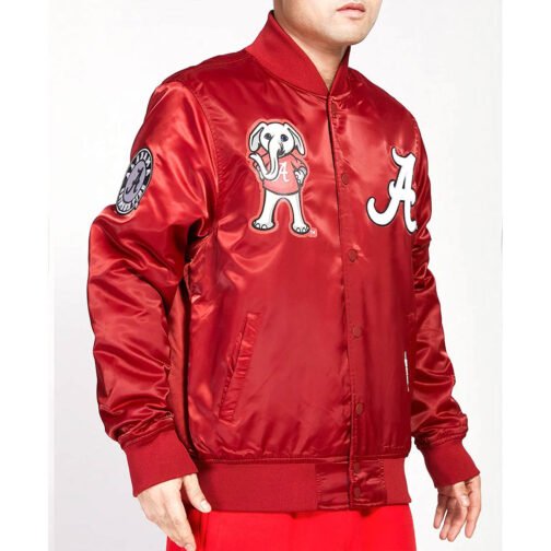 University of Alabama Classic Red Satin Jacket - Image 4