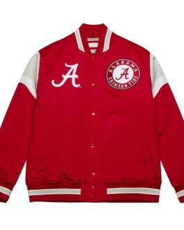 University of Alabama Heavyweight Red Satin Jacket