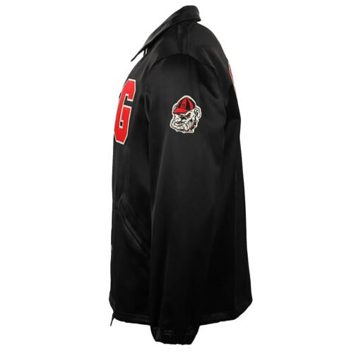 University of Georgia Black Satin Windbreaker - Image 3