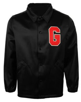 University of Georgia Black Satin Windbreaker
